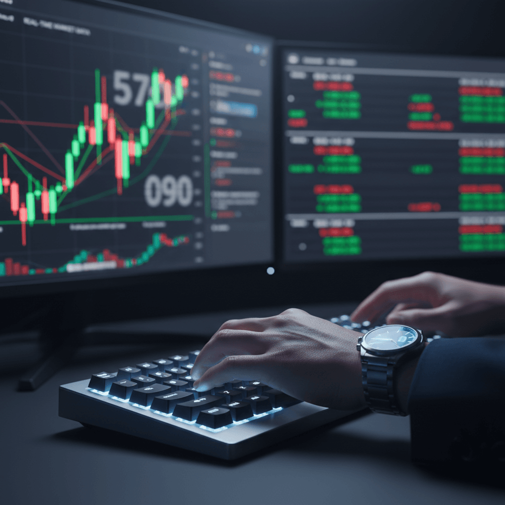Trading bot interface displaying live cryptocurrency market data